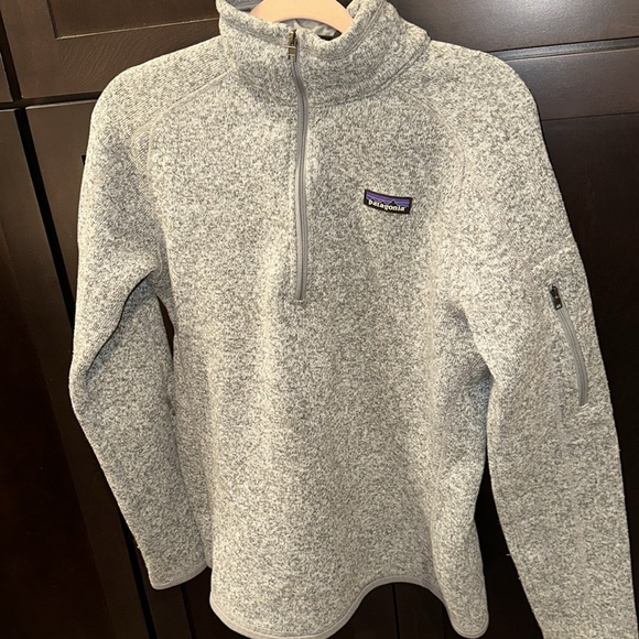 Patagonia Better Sweater Gray Quarter Zip size Large women’s EUC - Picture 2 of 7